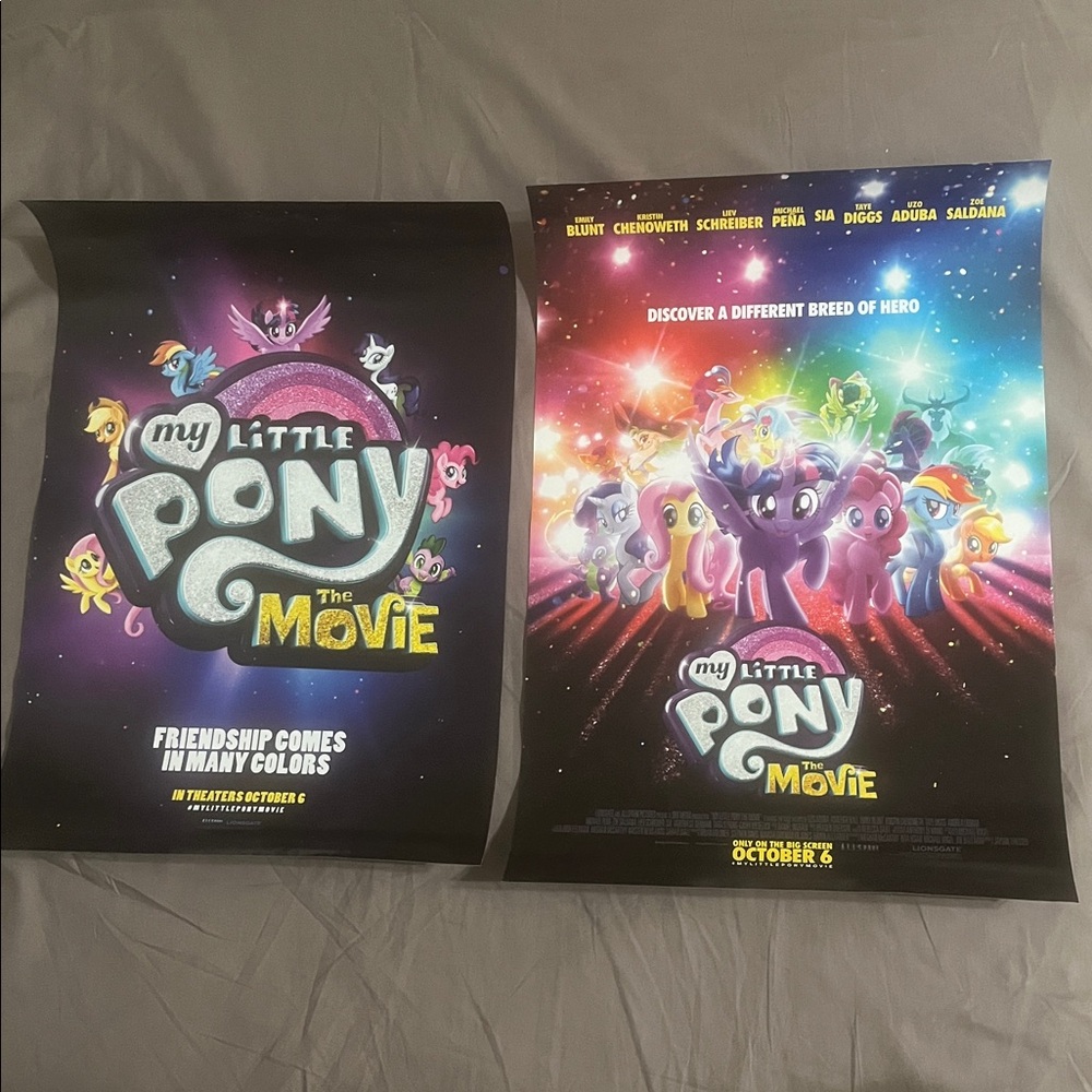 My Little Pony BOTH Movie Posters 2017 13.5x20 Hasbro Lions Gate Origin new - Picture 13 of 14